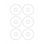 40937 - Label Size 73mm dia - 6 label(s) per sheet