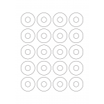 40938 - Label Size 40mm dia - 20 label(s) per sheet