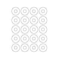 40938 - Label Size 40mm dia - 20 label(s) per sheet