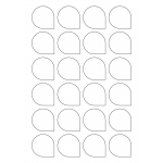 40945 - Label Size 40.7mm x 40.7mm - 24 label(s) per sheet