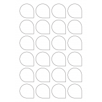 40945 - Label Size 40.7mm x 40.7mm - 24 label(s) per sheet