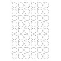 40946 - Label Size 25.531mm x 28.279mm - 54 label(s) per sheet