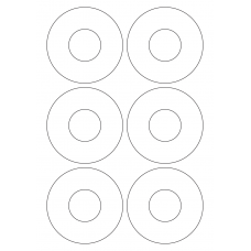 40948 - Label Size 90mm dia - 6 label(s) per sheet 