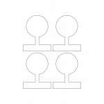 40961 - Label Size 80mm x 102mm - 4 label(s) per sheet