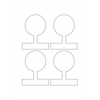 40961 - Label Size 80mm x 102mm - 4 label(s) per sheet
