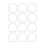 40971 - Label Size 57mm x 57mm - 12 label(s) per sheet