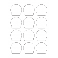40971 - Label Size 57mm x 57mm - 12 label(s) per sheet