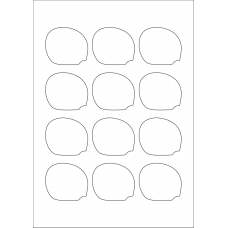 40973 - Label Size 55.937mm x 48.967mm - 12 label(s) per sheet 
