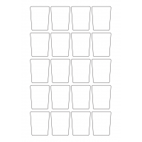 40974 - Label Size 40mm x 50mm - 20 label(s) per sheet