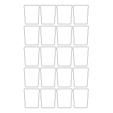 40974 - Label Size 40mm x 50mm - 20 label(s) per sheet 