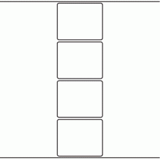 1042 - Label Size 74mm x 60mm - 1,100 labels per roll 