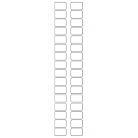 10607 - Label Size 25mm x 16mm - 7590 labels per roll