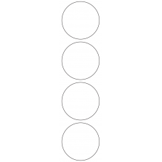 11119 - Label Size 65mm dia - 1000 labels per roll 