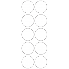 11120 - Label Size 50mm dia - 2510 labels per roll 