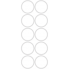 11121 - Label Size 46mm dia - 2760 labels per roll 