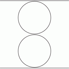 1113 - Label Size 124mm dia - 550 labels per roll 