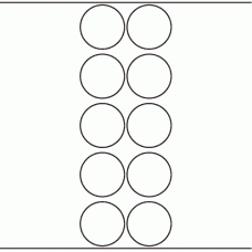 1120 - Label Size 50mm dia - 2,500 labels per roll 