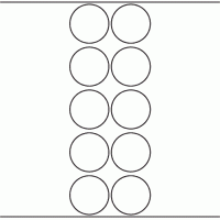 1121 - Label Size 46mm dia - 2,740 labels per roll