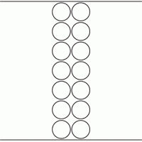 1122 - Label Size 40mm dia - 3,200 labels per roll