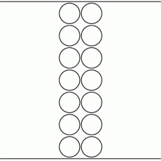 1122 - Label Size 40mm dia - 3,200 labels per roll 