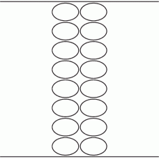 1133 - Label Size 48mm x 32mm Oval - 4,000 labels per roll 