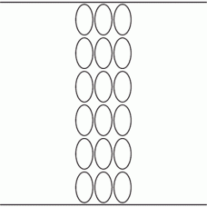 1135 - Label Size 25mm x 45mm Oval - 4,260 labels per roll 