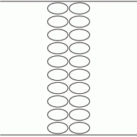 1136 - Label Size 45mm x 25mm Oval - 4,960 labels per roll