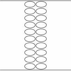 1136 - Label Size 45mm x 25mm Oval - 4,960 labels per roll 