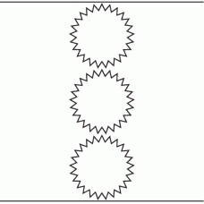 1140 - Label Size 90mm Starburst - 750 labels per roll 
