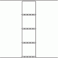 1175 - Label Size 105mm x 100mm (With Perf) - 650 labels per roll 