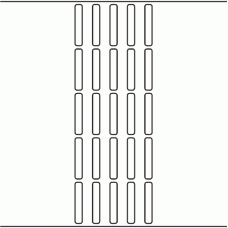 1185 - Label Size 7mm x 40mm - 8,110 labels per roll 