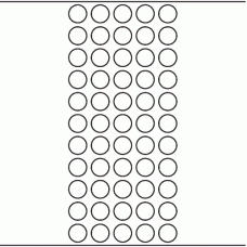 1186 - Label Size 15mm dia - 18,950 labels per roll 