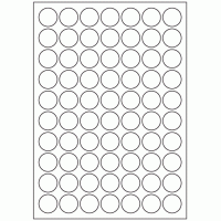 347 - Label Size 25.4mm dia - 70 labels per sheet