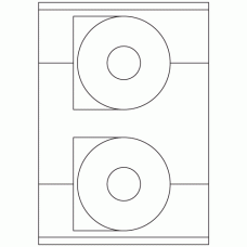 357 - Label Size 114.5mm CD-DVD - 2 labels per sheet 