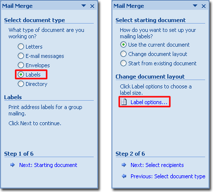 Document type: Labels